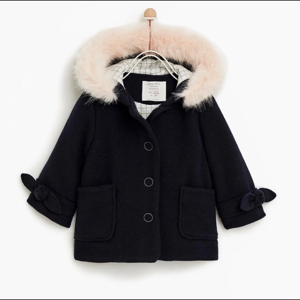 Zara Baby Girl Coat With Fur